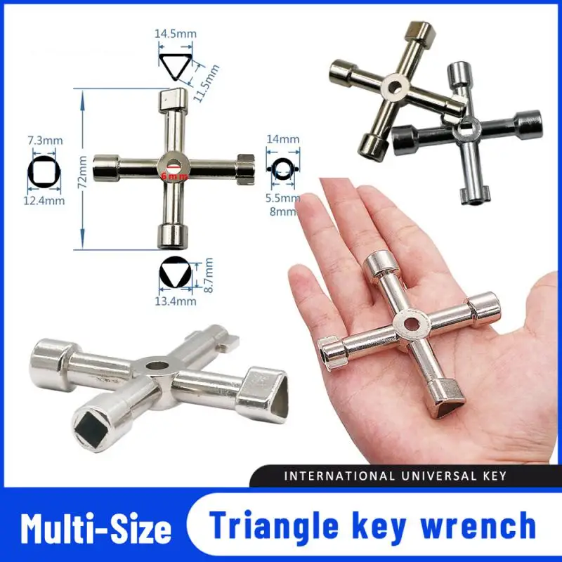 Univerzálny panelový kľúčový zámok kľúča Klávesové klávesy Cross Triangle Square výťah skrinky spínač Spanner Skrint ventil ventilu kľúč