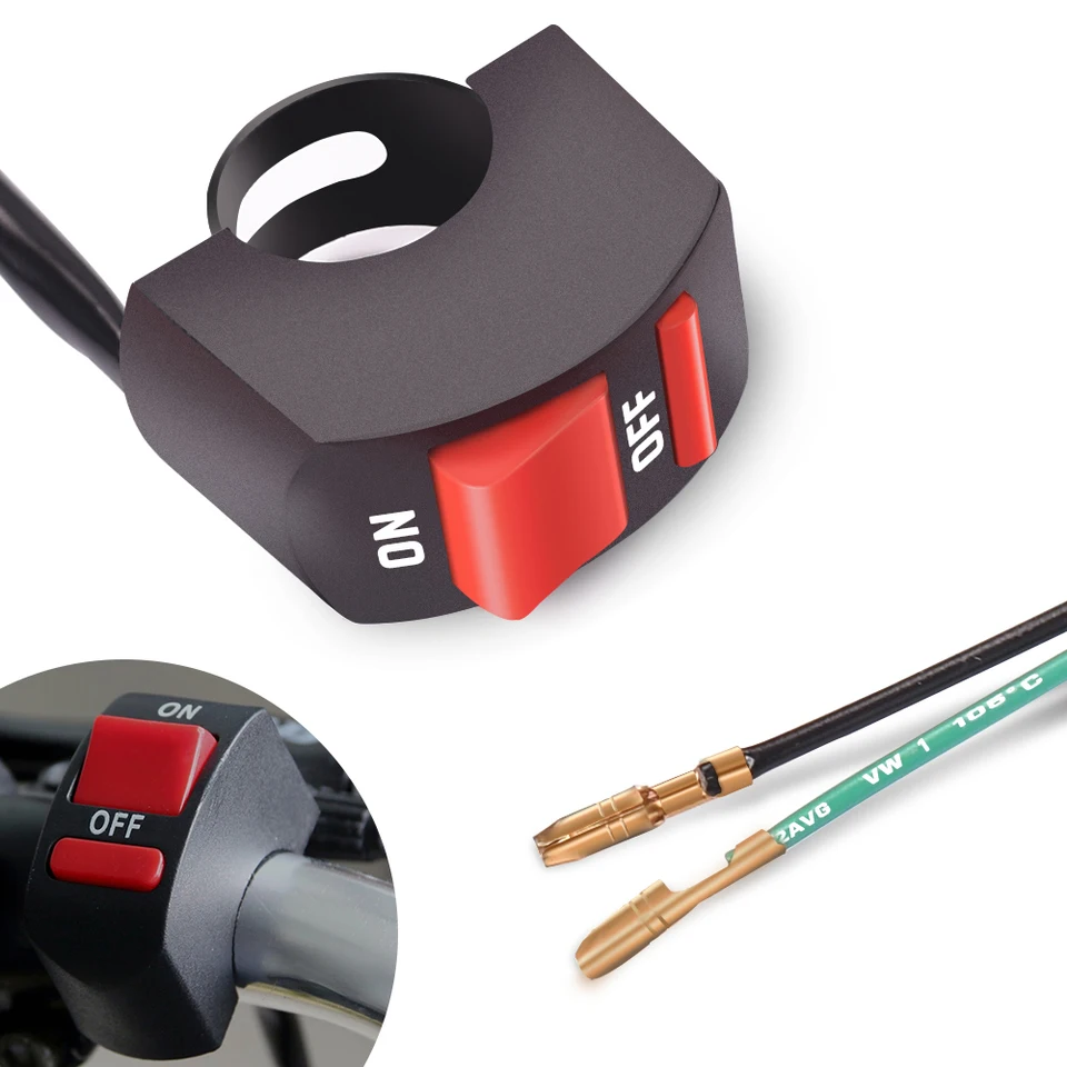 Univerzálny prepínač motocyklového prepínača LED tlačidlo OFF OFF pre Honda Grom CB190R CBR250R YAMAHA FZ1 YBR 125 BMW F800R BUELL