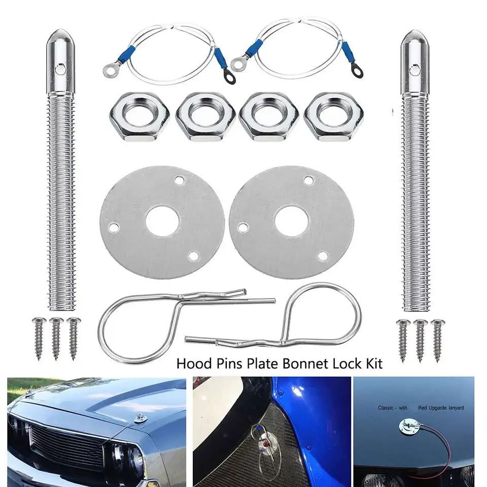 Univerzálny pretekársky štýl z nehrdzavejúcej ocele Mount Hood Pin Pin Plate Bonnet Lock Kit Kit kapuc