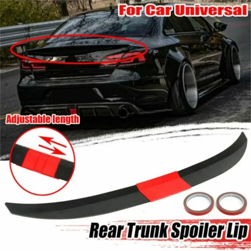 Univerzálny spoiler 3-sekcia Punch bez punč ABS Trunk Culer Spoiler 115-125 cm nastaviteľný dekoratívny športový spojler Horné krídlo