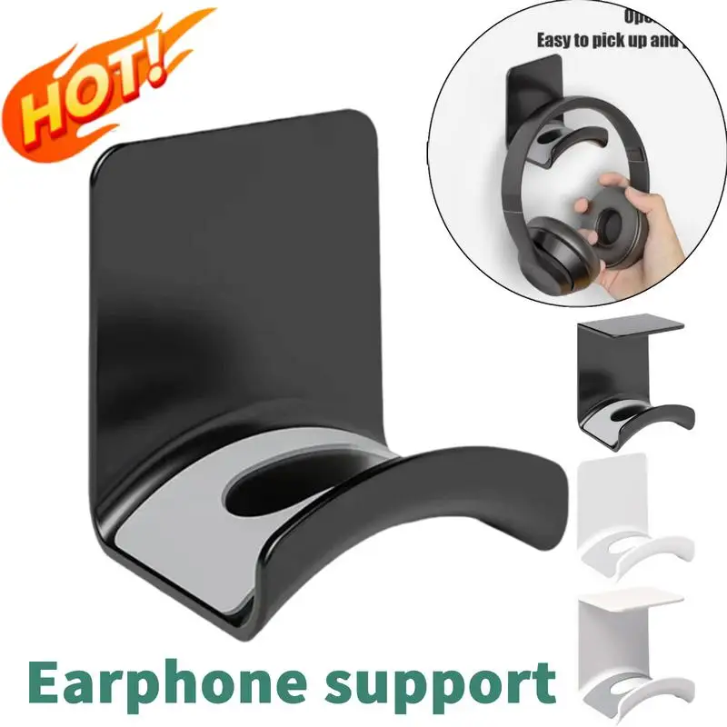 Univerzálny stojan na slúchadlá Adhensive Plast Wall Mount Hanger pod stolovou náhlavnou súpravou podpery pre držiak na hranie hernej držiaka slúchadiel