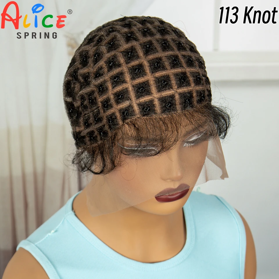 Untless Box Braid Craid Pri šití v háčkovaných vrkočoch čiapka Party Plne čipkované spletené parochňové čiapka pre spletenú parochňu s detskými vlasmi pre čierne ženy