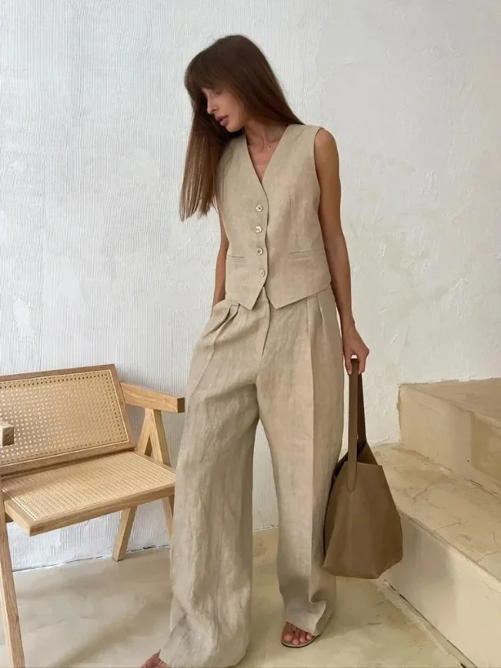 UOSU WOMEM LINNEN Cotton Chic Vesta