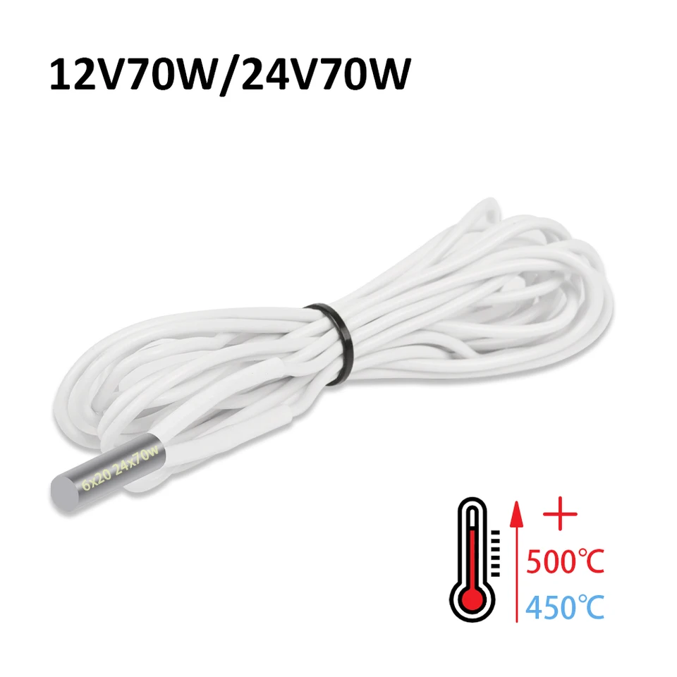Upgrade 500 ° HOTEND HETICKÁ TRUBA 12V/24V 70W Ohrievača Teplota Ohriepka SENS T-D500 3D TLAČNÁ TLAČNÁ ČASŤ PRE ENDER3 CR10 E3D V5 V6 MK8