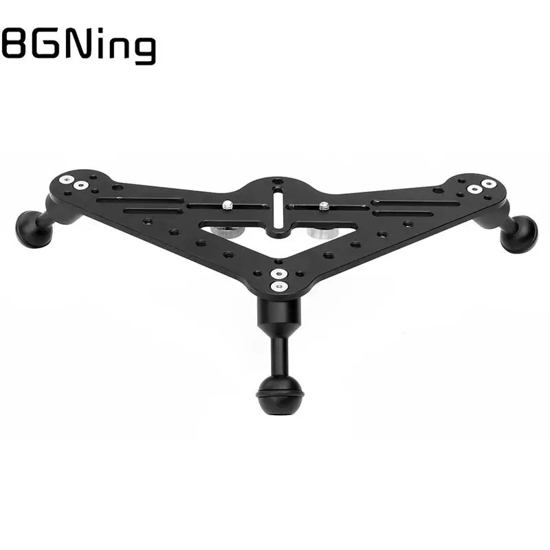 Upgrade potápačská stolová video trojuholníková stabilizátor Gimbal Tray Rig Držiak držiak na pod vodou svetlo stojan DSLR Tarde Base Camera