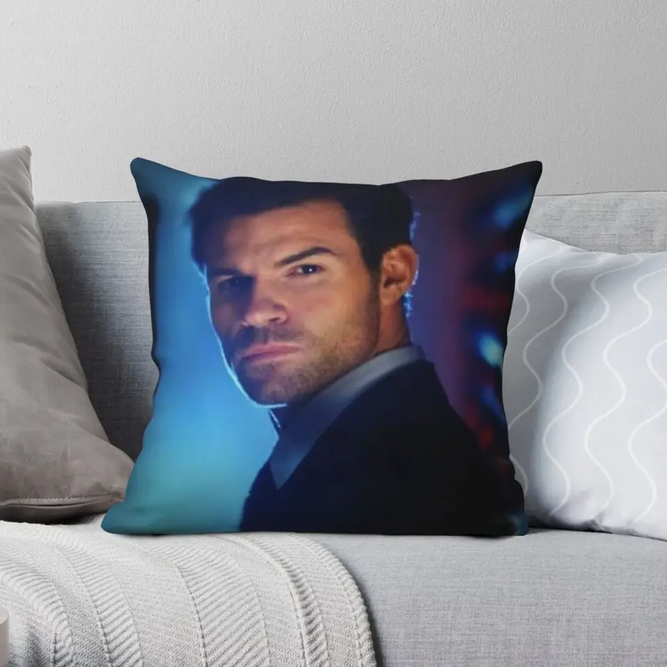 Upírske denníky Elijah Mikaelson vankúš Pollowcase Polyester Linen Velvet vzor zips dekoratívna miestnosť veľkoobchod