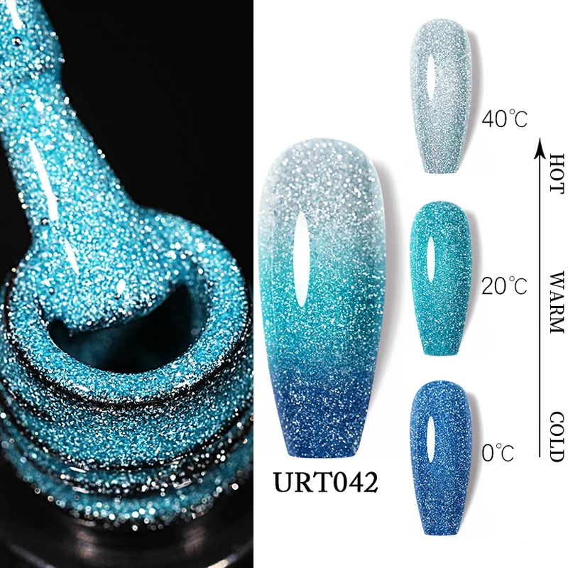 Ur cukor reflexný tepelný gél lak na nechty 7,5 ml polotrvánny namočený z UV LED gélového gélu lak na nechty na nechty pre manikúru nový