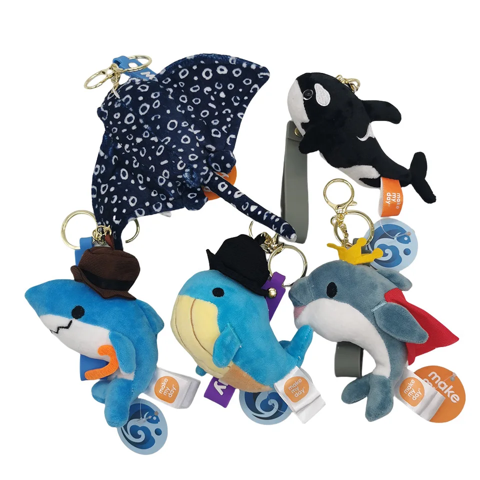 Urobte moje denné morské zvieratá Blue Shark Dolphin Orca Killer Whale Whale 12 cm