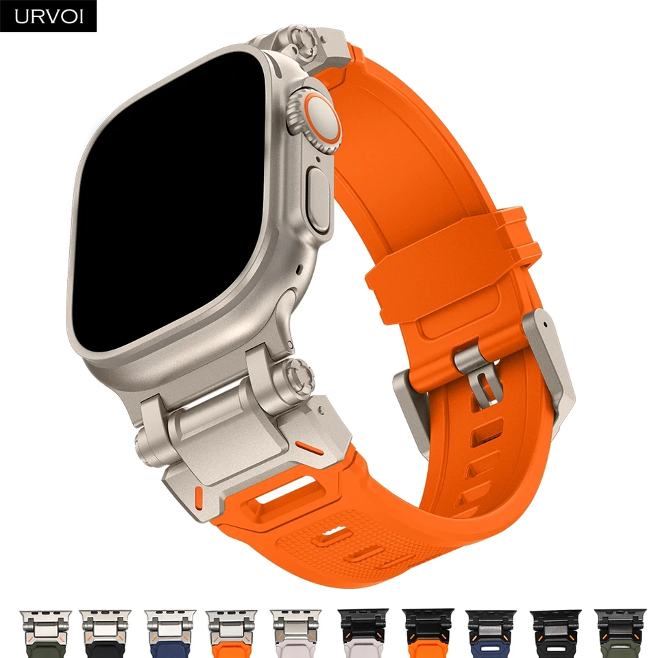 Urvoi Band pre Apple Watch Ultra 2 Series 10 9 8 7 6 SE 5 odolný prormový pancierový remienok pre konektor kovovej nehrdzavejúcej ocele Iwatch