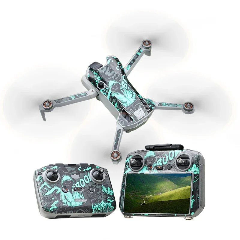 Určité nálepky pre dron pre DJI RC-N2 / RC2 Diaľkové ovládacie nálepky Ochranný film pre príslušenstvo DJI MINI 4 PRO