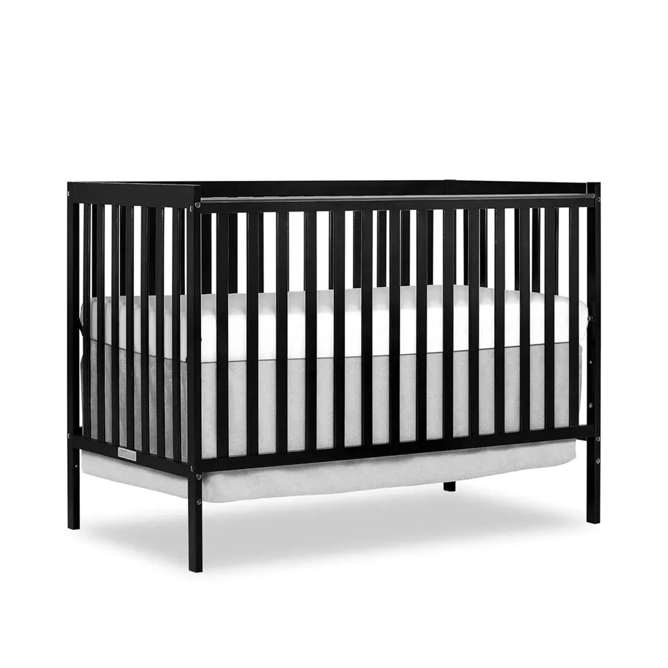 US Cribtible Crib in Black, Greenguard Gold certifikované batoľa posteľ detská posteľ detský nábytok Beds nábytok pre deti posteľ