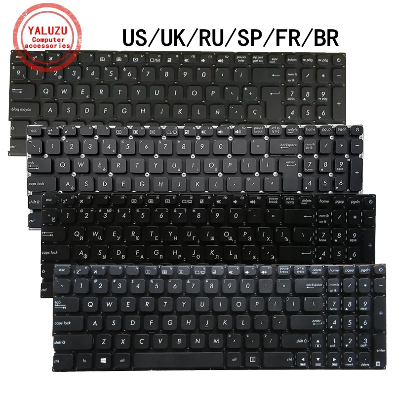 US/UK/RU/SP/FR/BR Nová klávesnica pre notebook pre ASUS A541 A541U A541UJ F541U F541UJ D541 D541S K541 K541U K541UA K541UV S3060 R541
