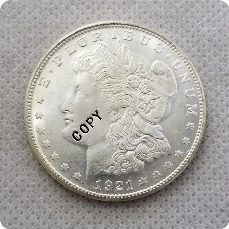 USA 1921-P, S, D Morgan Dollar UNC COP COPE COPEMORATÍVNE MINCE-Replica Coins Medal Coins Collectibles