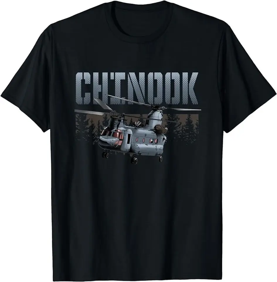 USA Military Warbird lietadlo Chinook Helikoptéra Tričko Anime Grafické tričká unisex letné krátke rukávy