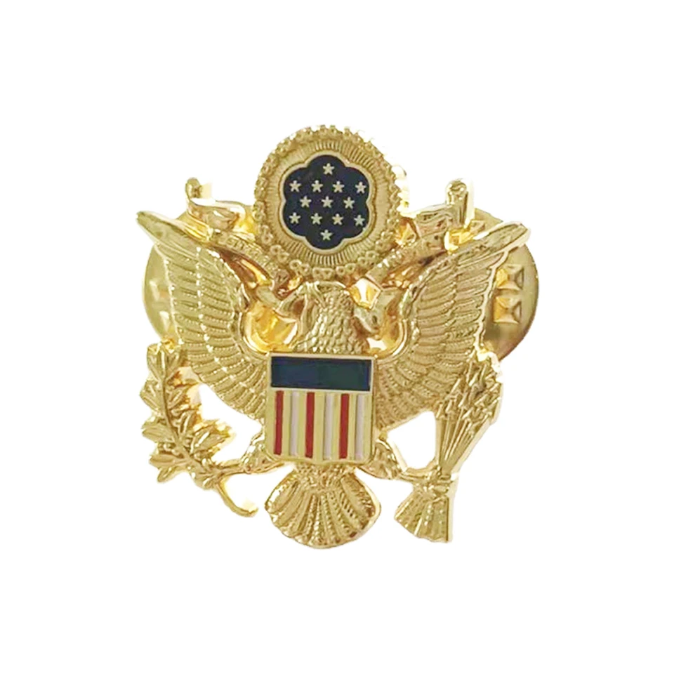 USA Národný znak American Eagle Badge Metal Crown Embossed Broš