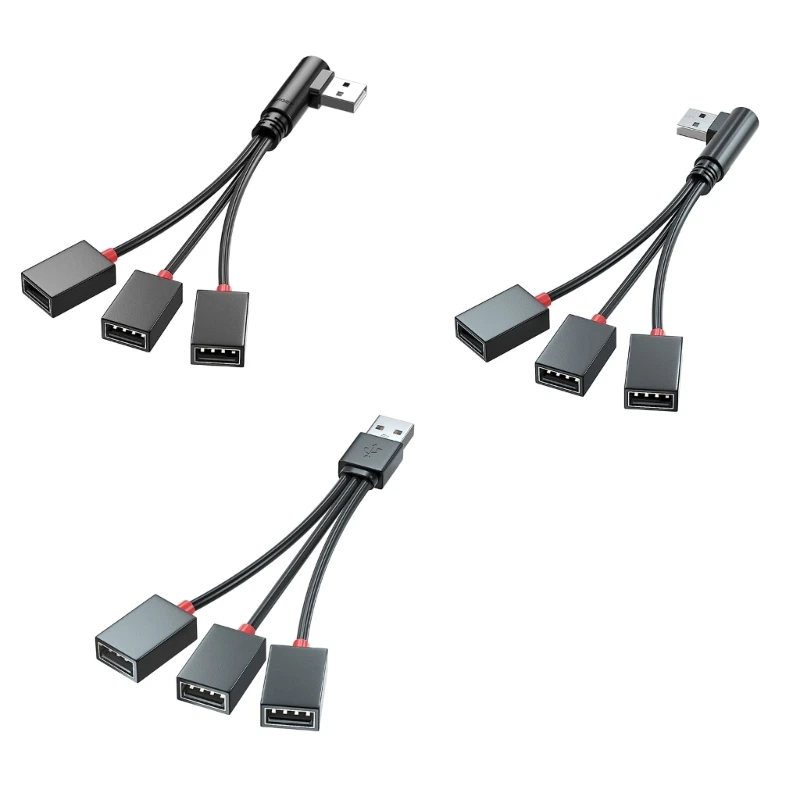 USB .0 adaptér 1 až 3 USB Splitter Extension kábel USB Multiport na nabíjanie