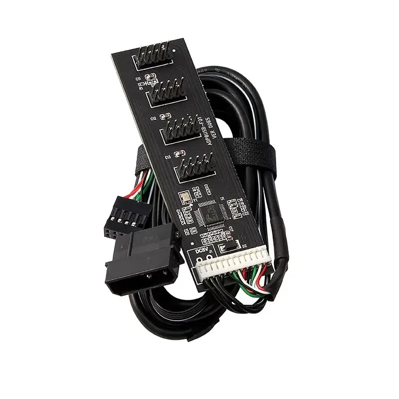USB 2,0 9PIN 1 až 4 hlavička 1 až 4 Rozšírenie rozbočovacieho rozbočovača s IDE 5V napájacieho adaptéra Multier Leng 60 cm