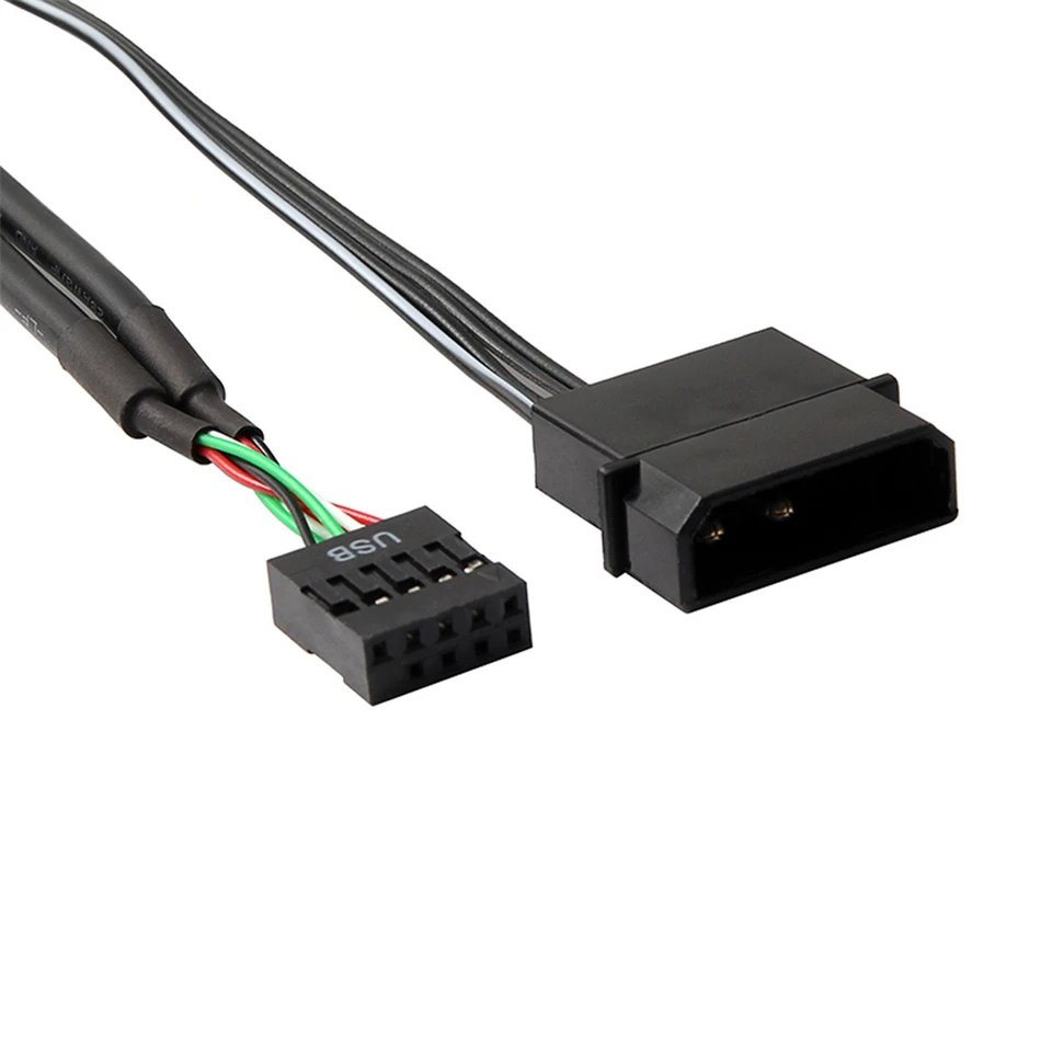 USB 2,0 9PIN 1 až 4 HUB hlavičky s IDE 5V Power 1 až 4 ženským rozširovacím adaptérom Multiier
