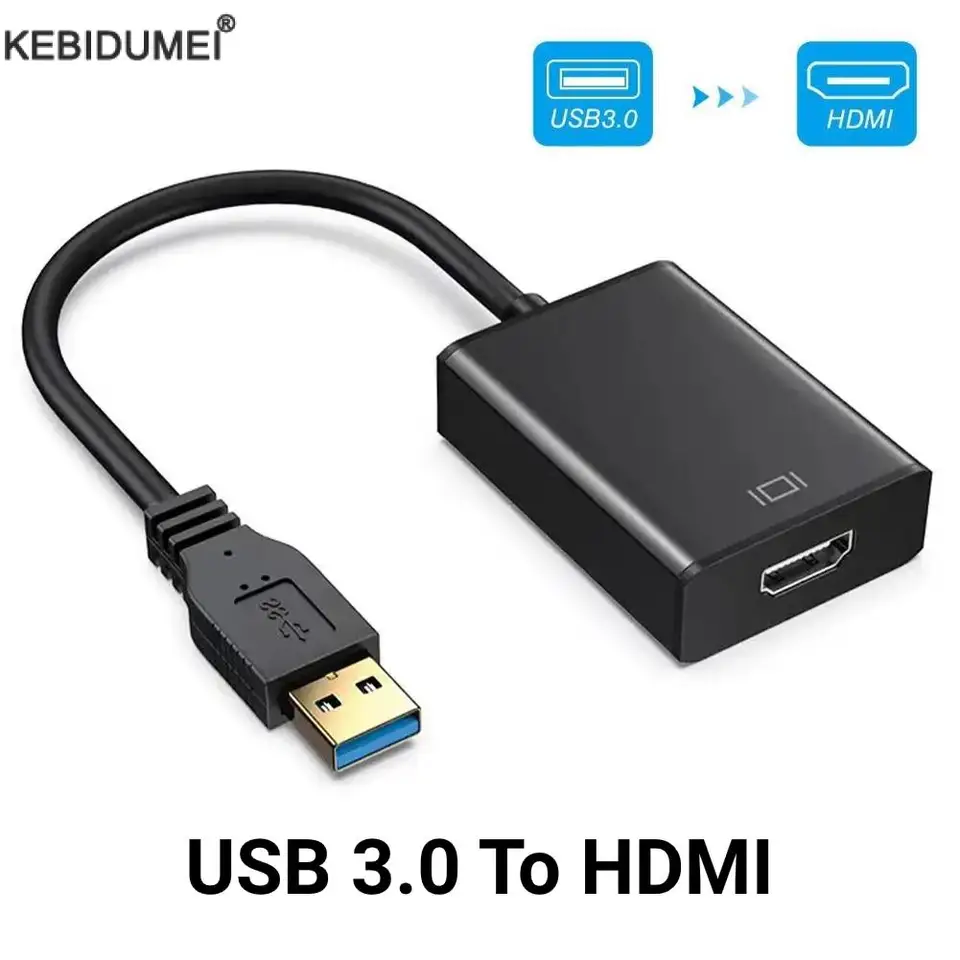 USB 3.0 až HDMI adaptér 1080p USB 2.0 až HDMI kompatibilný prevodník Externá grafická karta pre počítačový notebook HDTV