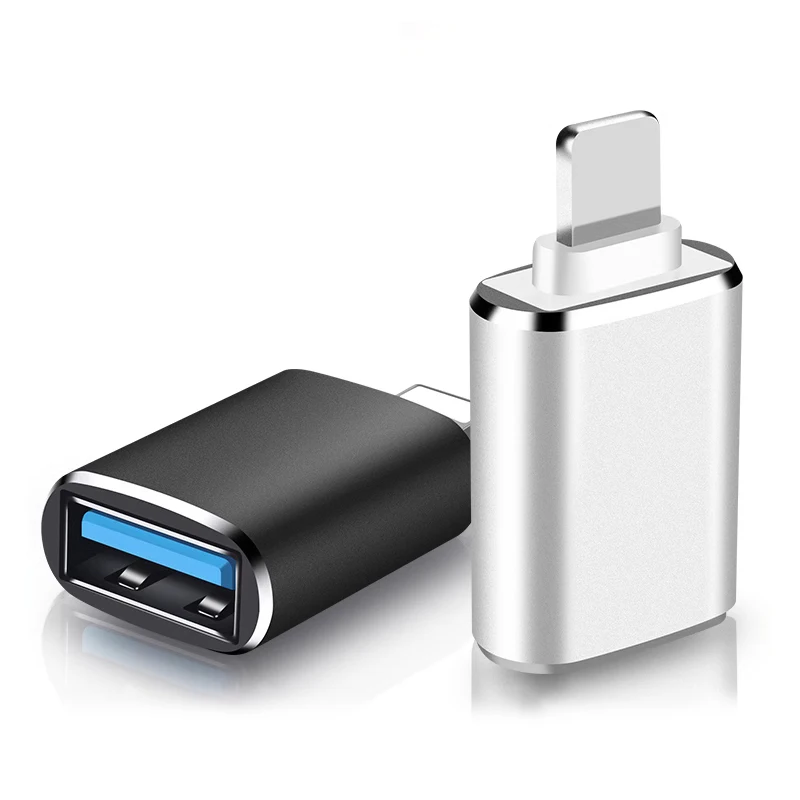 USB 3.0 až Lightning Adapter OTG 8 PIN pre iPhone 14 13 iPad Rýchle nabíjanie osvetlenia Muž do USB ženský adaptér pre iOS 13 vyššie