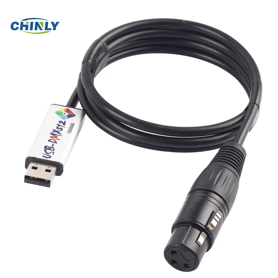 USB až DMX Adaptér rozhrania LED DMX512 Studio Computer PC PC Ovládač osvetlenia Stlmenie