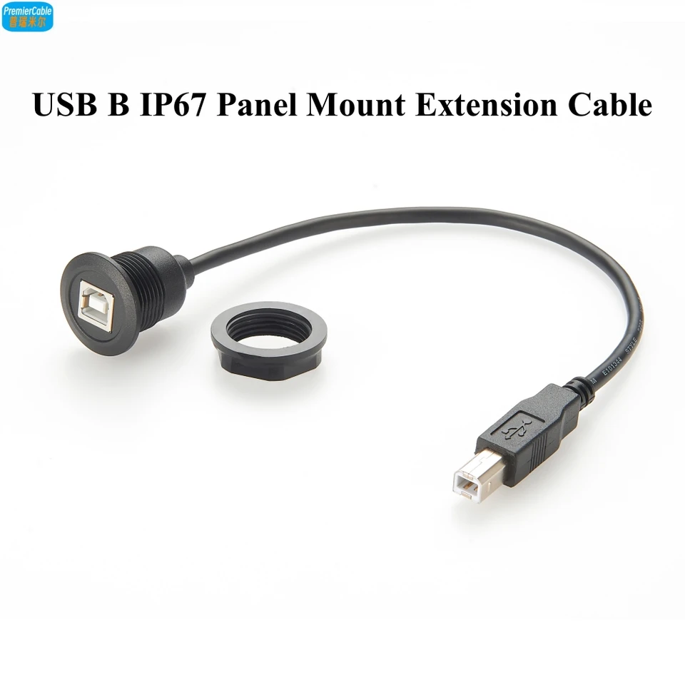 USB B Prevodník predlžovacia kábel 22 mm USB B okrúhly panel predlžovací kábel USB B Života na samec skeneru tlačiarne