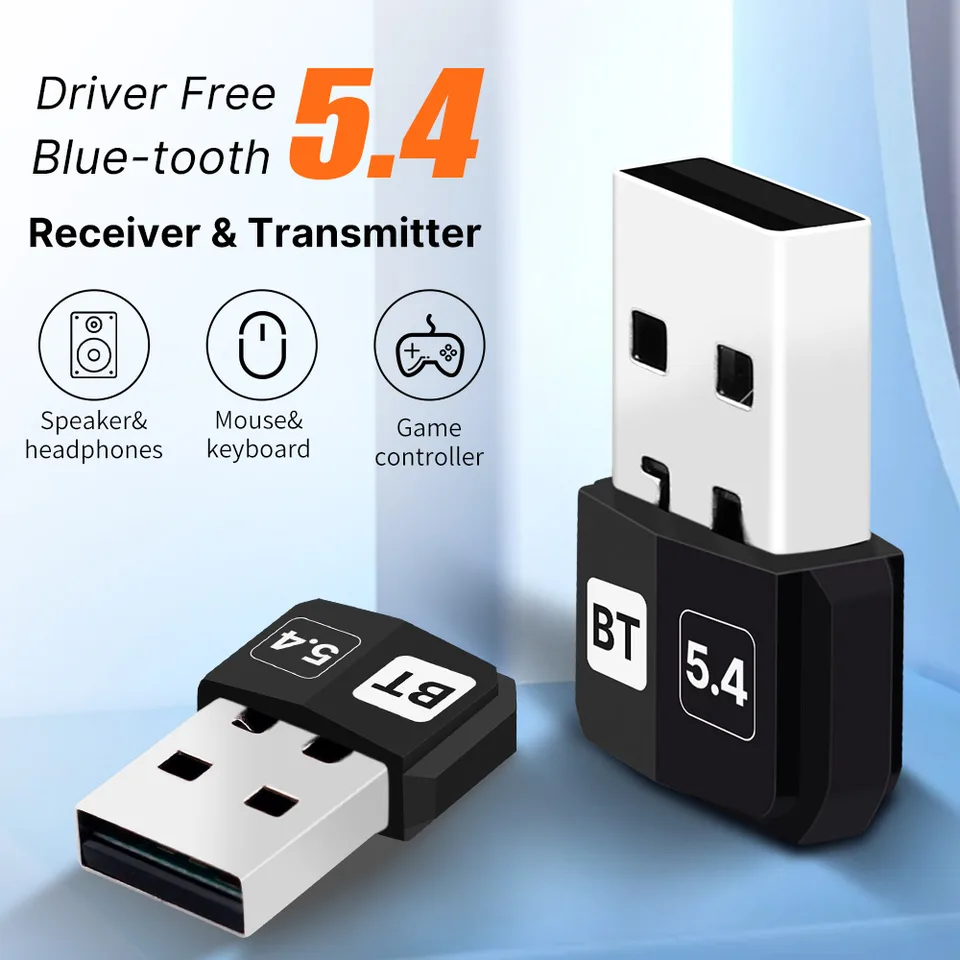 USB Bluetooth 5.4 Dongle Adapter Wireless pre PC Bluetooth 5.3/5.2/5.0 Ovládač zvukového prijímača myši pre reproduktor pre reproduktor