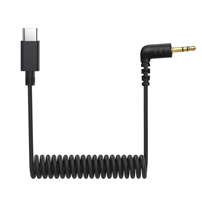 Usb C až 3,5 mm mikrofónový kábel pre bezdrôtové GO II, stĺpený pravý uhol TRS Mužský AUX