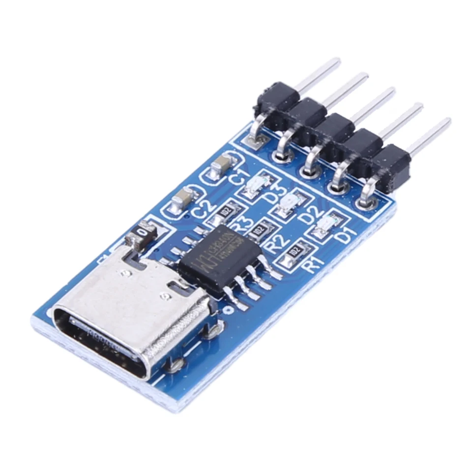 USB-C až TTL adaptér 5 kolíkov Typ C do TTL Serial Port CH340N Modul USB USB do sériového adaptéra 5V upgrade MCU Stiahnuť kefu Brush Line