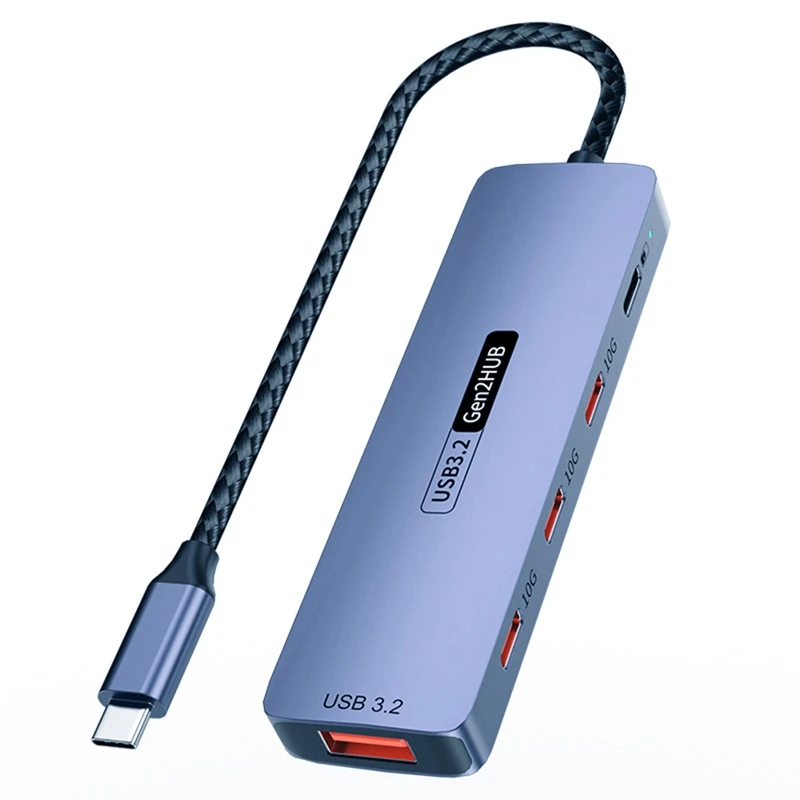 USB C Hub USB Type-C 3,2 Hub 10 GBPS vysokorýchlostné PD100W Nabíjanie USB Type-C 3.2 Adaptér Adaptér pre počítač s notebookom
