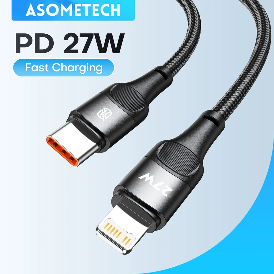 USB C Kábel pre iPhone 14 13 12 11 Pro Max xs xr x 8 PD 27W Rýchle nabíjanie kábla typu C k blesku drôtového kábla pre iPad MacBook