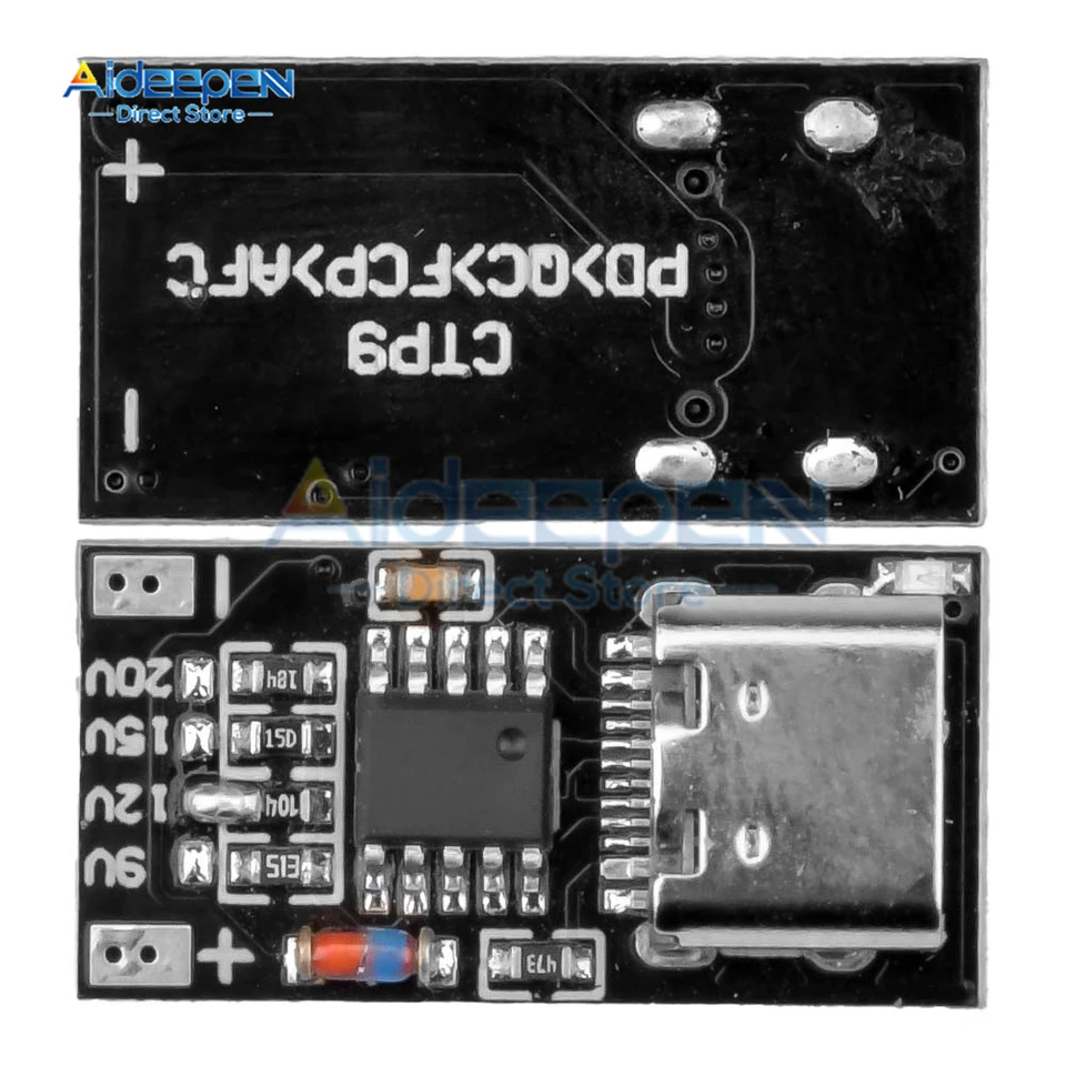 Usb-C PD Trigger Board Modul PD/QC Decoy Board Rýchly náboj USB Type-C až 12 V vysokorýchlostná nabíjačka dodávka napájania Zosilňovač
