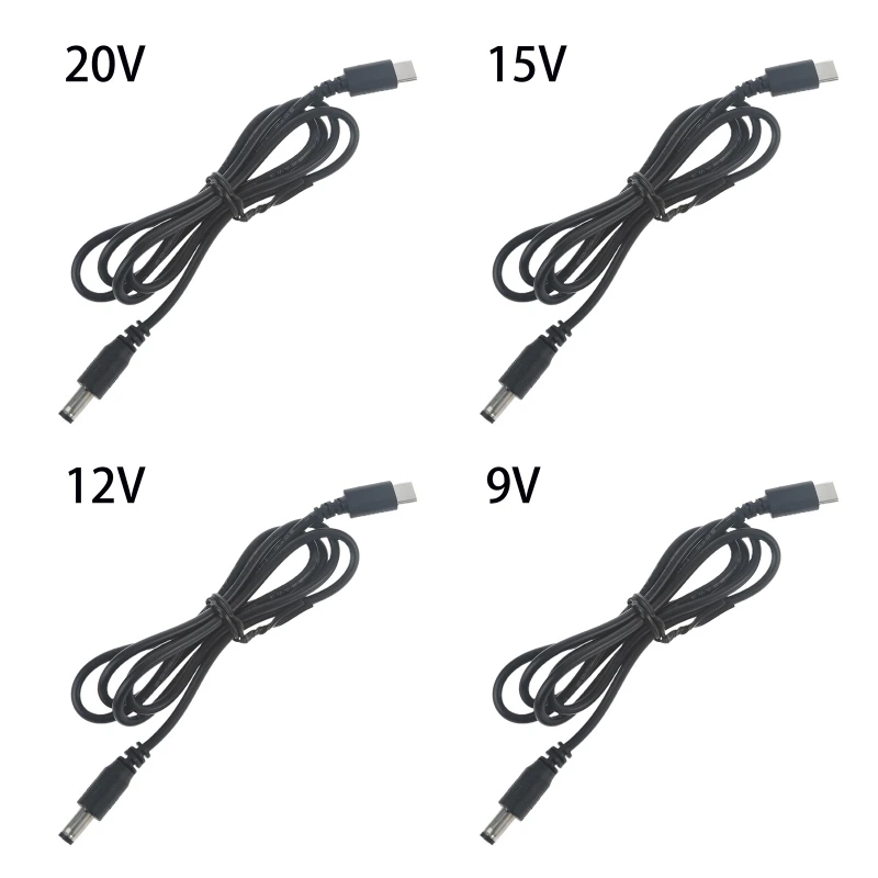 USB C typ C PD až 9V 12V 15V 20V 5,5x2.1mm napájací kábel pre bezdrôtový smerovač laptop Strip Striper CCTV Camera Camera