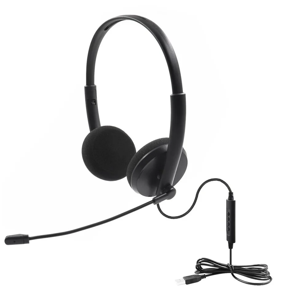 USB Call Center Headset s mikrofónom na potlačenie hluku pre PC Home Office Phone Service Plug and Play