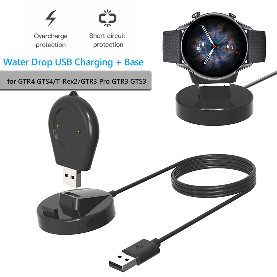 USB Charger Dock Stand Magnetický nabíjací kábel adaptér pre AmazFit GTR 4/GTR4 GTS 3 GTS4/GTS3 GTR3 PRO T-Rex 2 SMART Watch