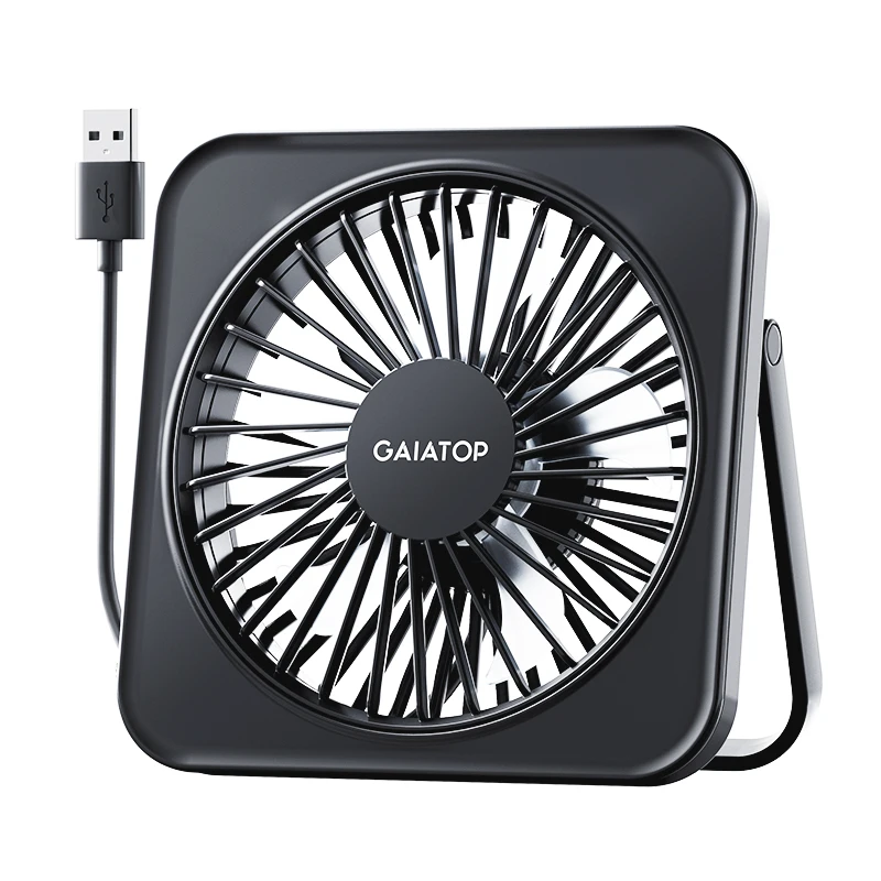 USB Desktop ventilátor, 5-palcový (približne 12,7 cm) osobný ventilátor, malý prenosný stolný ventilátor, 180 ° sklopenie náklonu a 3-stupňová,