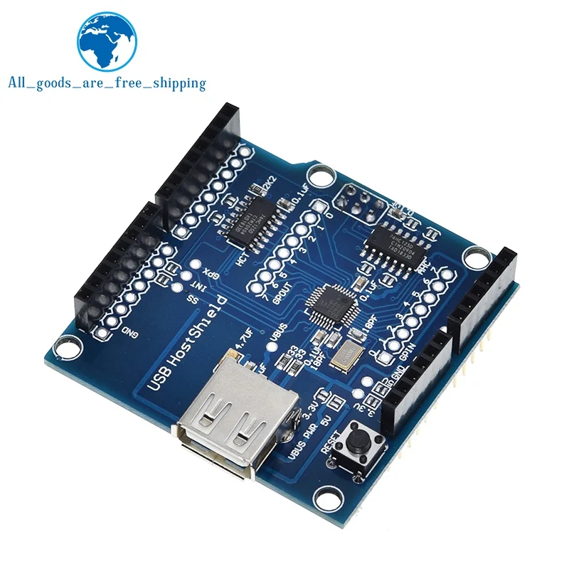 USB Hostiteľ Shield 2.0 pre Arduino Uno Mega ADK kompatibilný pre dosku elektronického modulu Android ADK DIY
