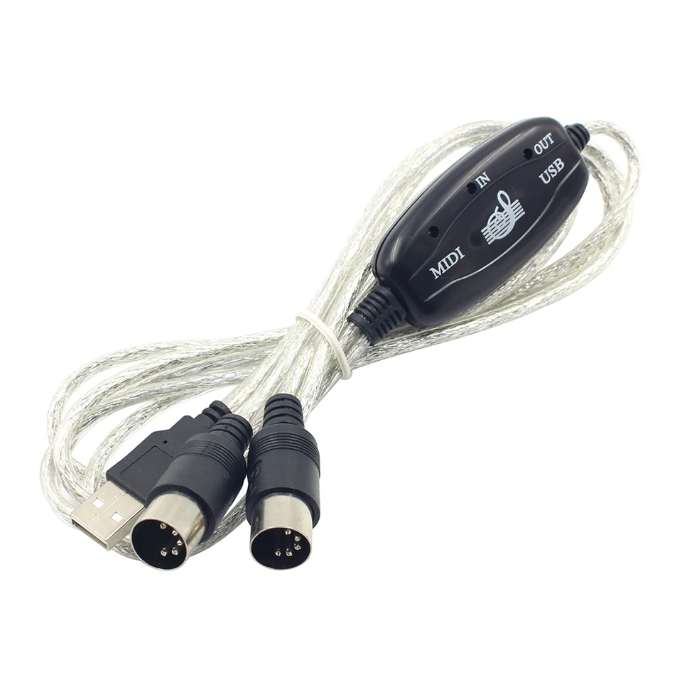 USB in-out MIDI elektronická klávesnica komponent káblového adaptéra Set Prenosné ľahké PCS stereofónny zvukový kábel adaptér