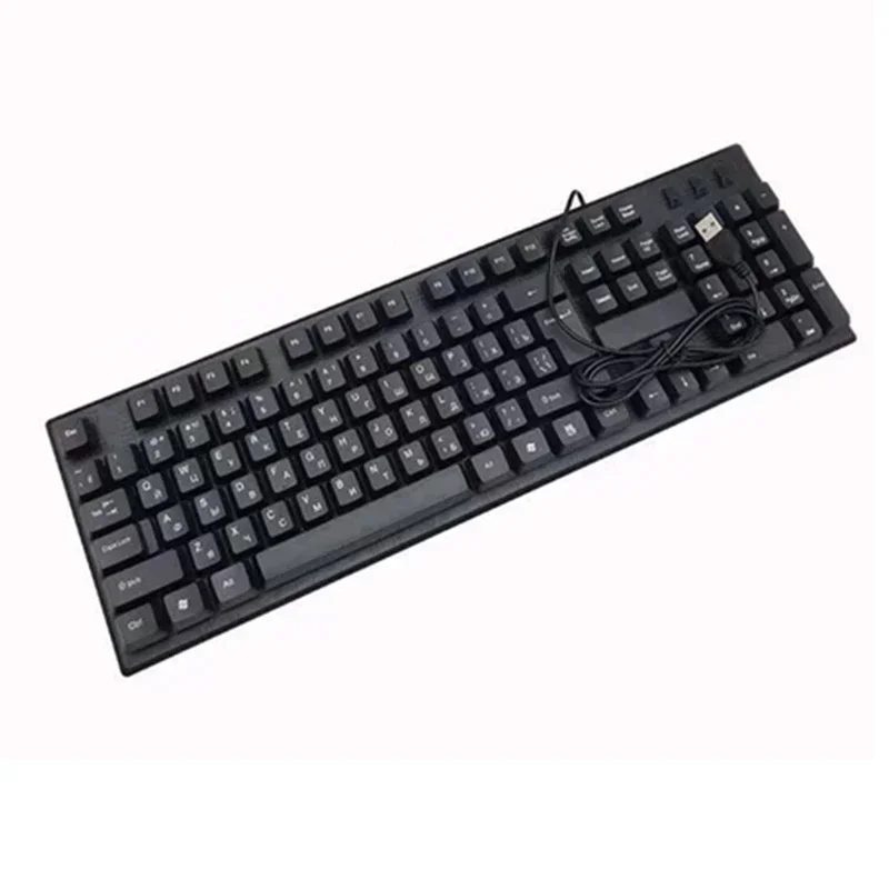 USB káblová kancelária Špeciálna klávesnica pre francúzske anglické arabské rozloženie 108 Klávesy Water Proof Dôkaz v plnej veľkosti Desktopový počítač PC Klávesnica