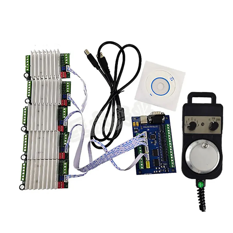 USB Mach3 5-os CNC 100 kHz Sladka doska na riadenie karty na riadenie pohybu + 5pcs TB6600 4.5A Driving Motor Motor