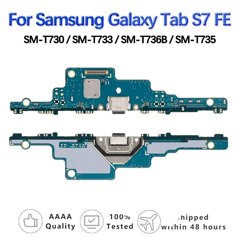 USB nabíjacia doska konektorov pre port Samsung Galaxy Tab S7 FE SM-T730 / T733 / T736B Výmena káblovej dosky Flex