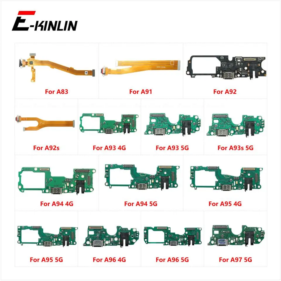 USB nabíjacia nabíjačka Dock Port Board s MIC Flex Cable pre OPPO A83 A91 A92 A92S A93 A93S A94 A95 A96 A97 4G 5G 5G 5G 5G