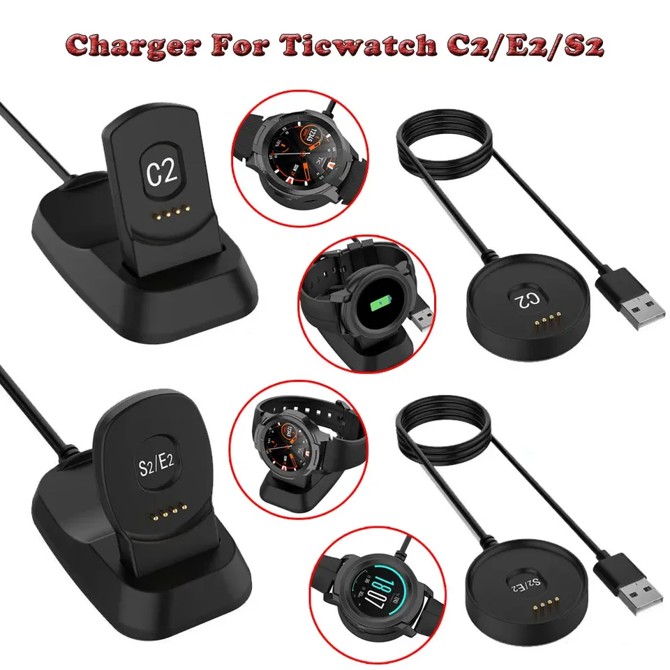 USB nabíjacie káblové doky pre Ticwatch C2 LTE Smart Watch Nabíjanie pre Ticwatch E2 S2 Line nabíjačka Magnetický prenosný adaptér