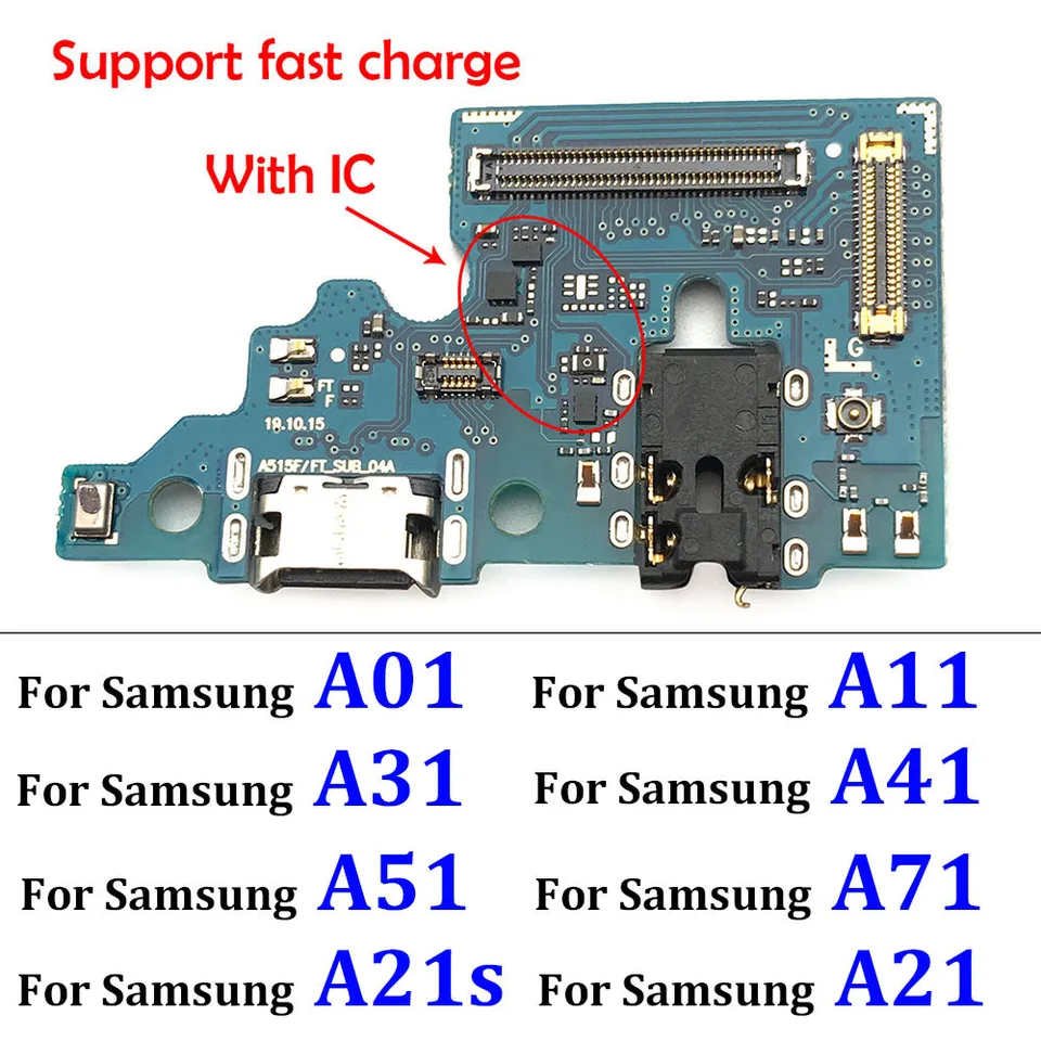 USB nabíjacie nabíjacie nabíjačka Flex pre Samsung A51 A11 A01 A21S A31 A41 A71 A21 A70S A10S A20S A30S A50S Nabíjacie konektor