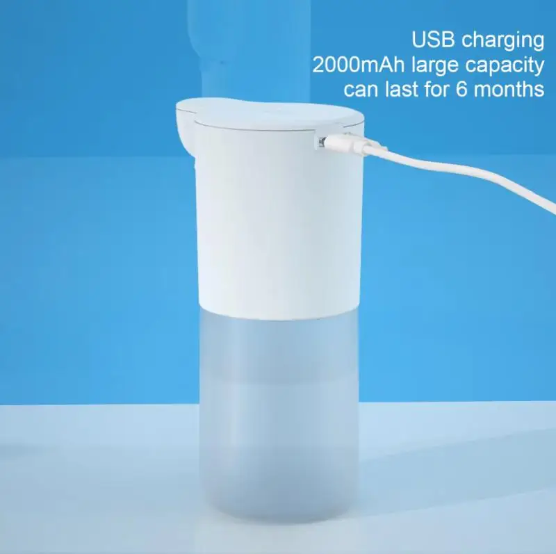 USB nabíjanie automatickej indukcie Mini Foam Soap DispenSer Smart Infrared Touchless Ručná podložka pre kuchynský kúpeľňový dávkovač