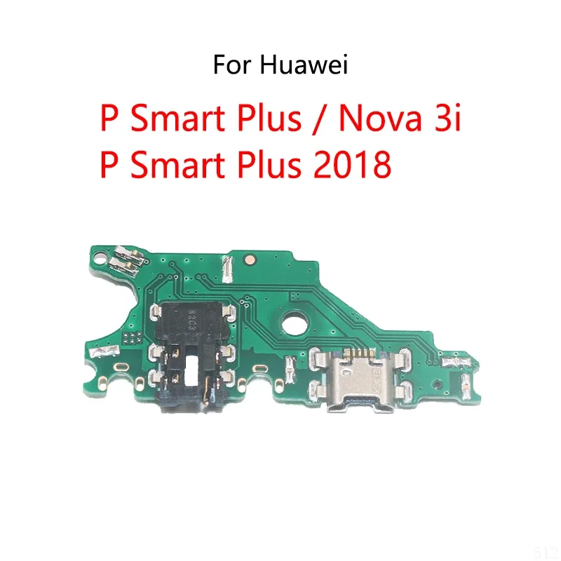USB nabíjanie Dock Port Socket Jack Conector Conector Board Flex Cable pre Huawei Nova 3i / P Smart Plus 2018