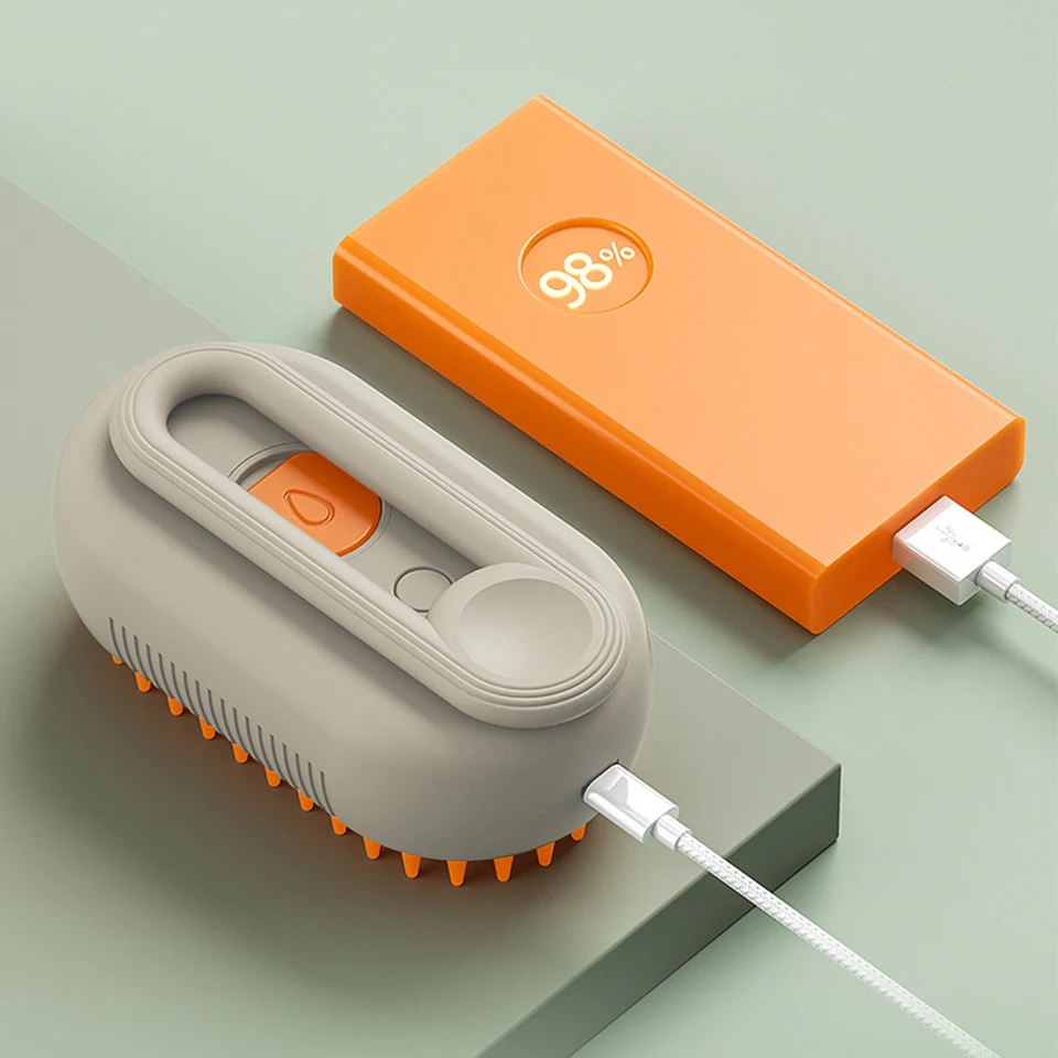 USB nabíjateľné mačacie psie psie hrebeň s elektrickou vodou sprej curry psie mačacie masáž kefy pre krátke dlhé vlasy domáce zvieratá
