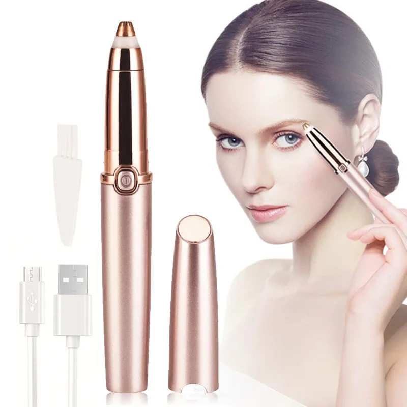 USB nabíjateľné prenosné mini elektrické epilátor obočie make -up oči obočie holiaci strojčeky Žalobky Ženy depilátor bezbolestný darček