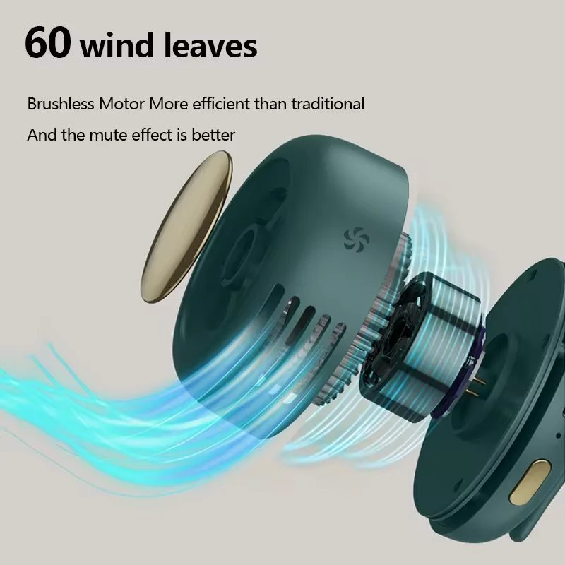 USB Nabíjateľné prenosné mini ventilátor ruky bez krku ventilátor Vzduch chladič spona klipový ventilátor pre domáci vonkajší kemping cestovanie