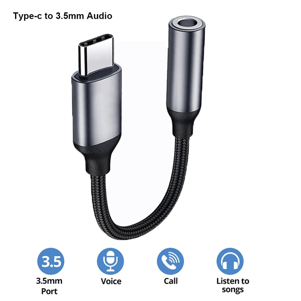 USB Typ C až 3,5 mm AUX Adapter Type-C 3.5 Jack Audio kábel prevodník káblov pre iPhone 15 Samsung Galaxy S24 S23 Ultra